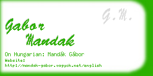 gabor mandak business card